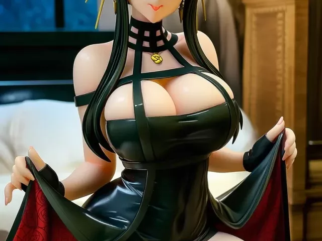 【SPY×FAMILY】ヨル黒ドレスの爆乳が誘惑でプルプル露わに【エロCG42枚】