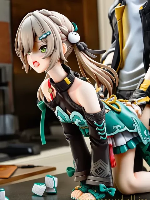 【崩スタ】青雀：扇子の陰で甘く乱れる恋の渦【AI生成イラスト35枚】