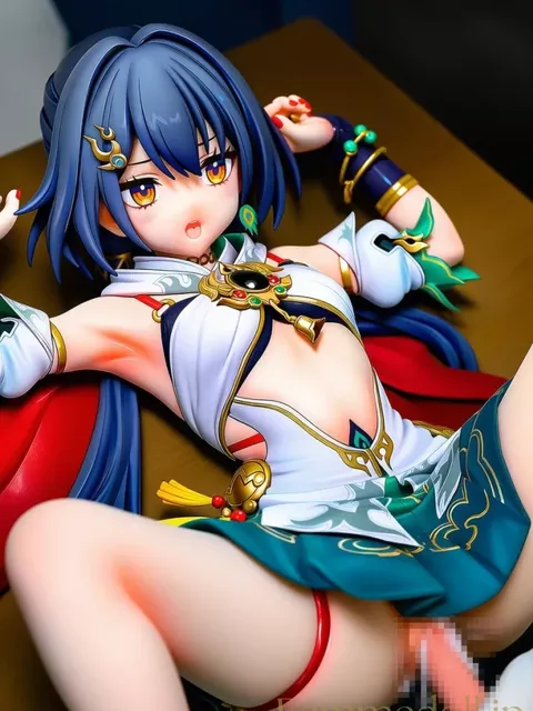 【崩スタ】雲璃：衣ずれの甘い乱れに染まる無垢【AI生成イラスト24枚】