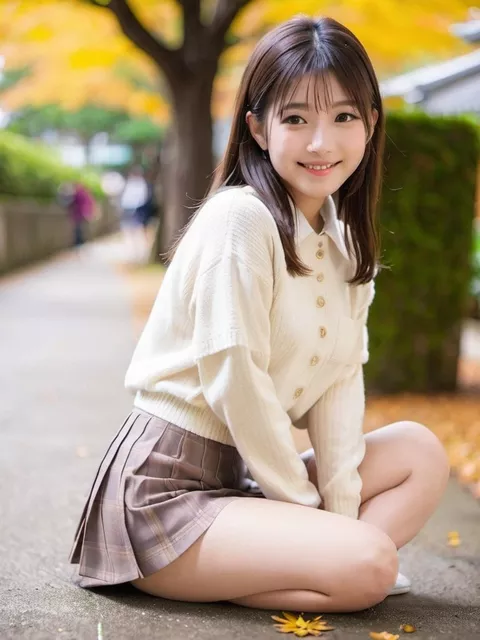 ミニスカ画像まとめ その14（秋のミニスカ編）