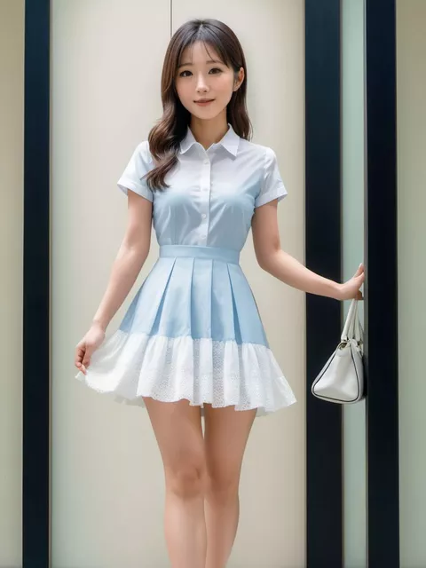 ミニスカ・ショーパン画像まとめ その48（春ワンピ編）