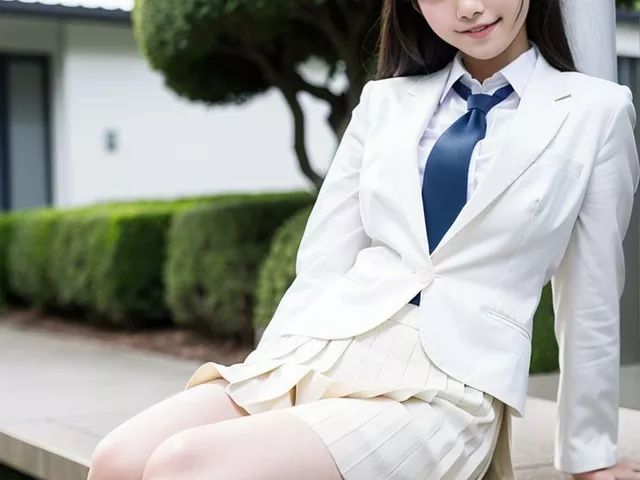 ミニスカ・ショーパン画像まとめ その51（純白ホワイト制服編）