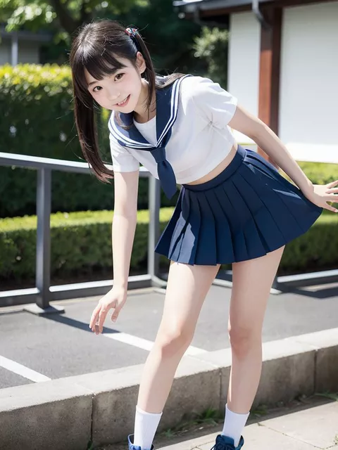 ミニスカ・ショーパン画像まとめ その53（セーラー服編）