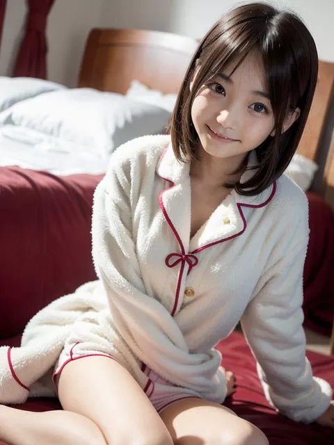 ミニスカ・ショーパン画像まとめ その52（ふわふわ部屋着編）