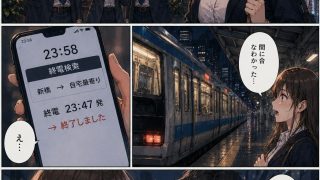 【エロ同人】新入社員の彼女は、終電を逃した夜を忘れられなかった ―教育係の上司と、もう…