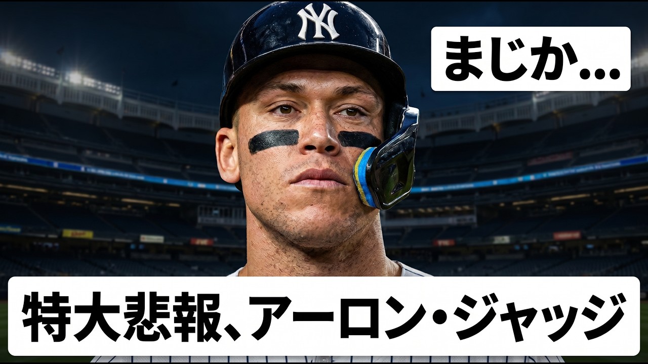【判明…絶不調の原因！】ヤンキース主砲ジャッジ、骨挫傷で離脱危機…痛みは2週間前から！　
