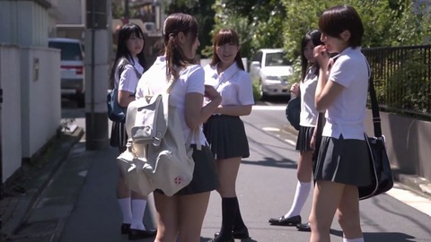 スカートめくれっぱなしのうっかりJKパンチラに吸い寄せられるオス