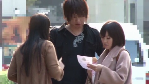 街行くカップルがマジックミラー号で生ハメソープ講習を体験！ 前半