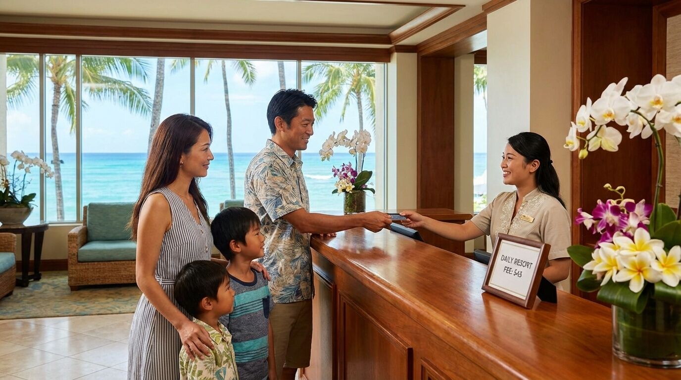 【2026年最新】ハワイのリゾートフィー＆宿泊税を完全解説！1泊$77の衝撃と節約できる5つの方法を父ちゃんが徹底ガイド