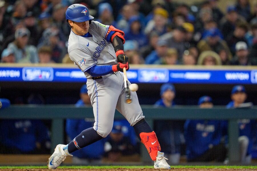 【止まらん…3戦連発！】岡本和真、3試合連続9号2ラン…9回に一発で1点差に迫るもブルージェイズ惜敗！