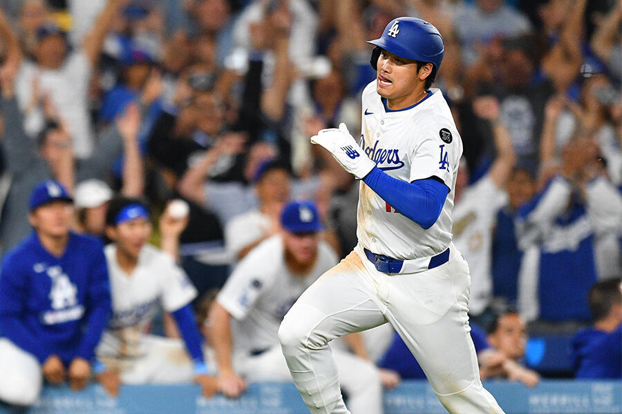 【吠えた…大谷！】大谷翔平、劇的サヨナラ勝利を呼び込む…9回追撃タイムリーツーベースからサヨナラホームイン！