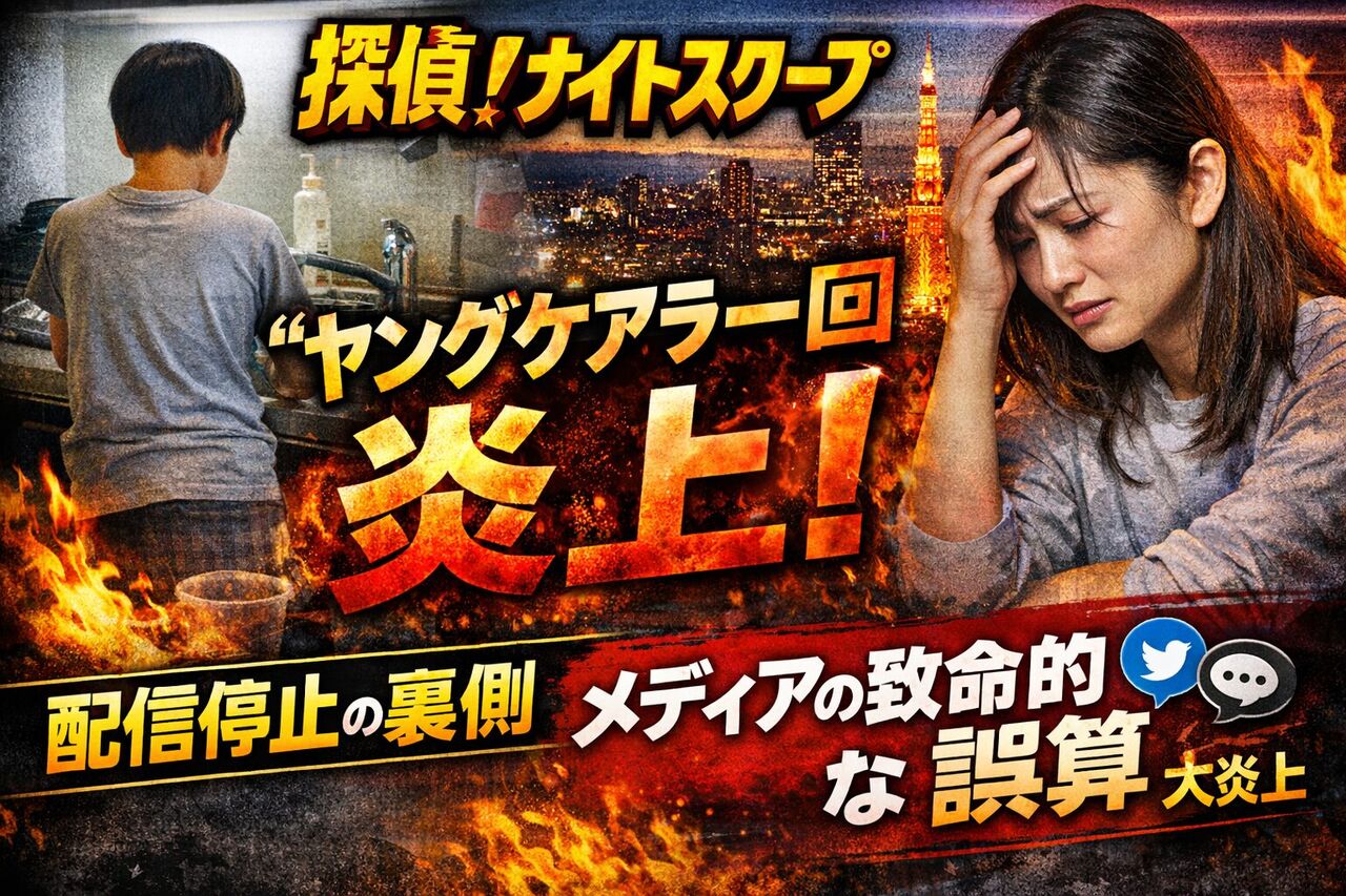 【ヤラセってこと…2度目の声明！】探偵ナイトスクープ「ヤングケアラー」回の大炎上…ABCテレビが『演出だった』と謝罪、番組存続危機か！