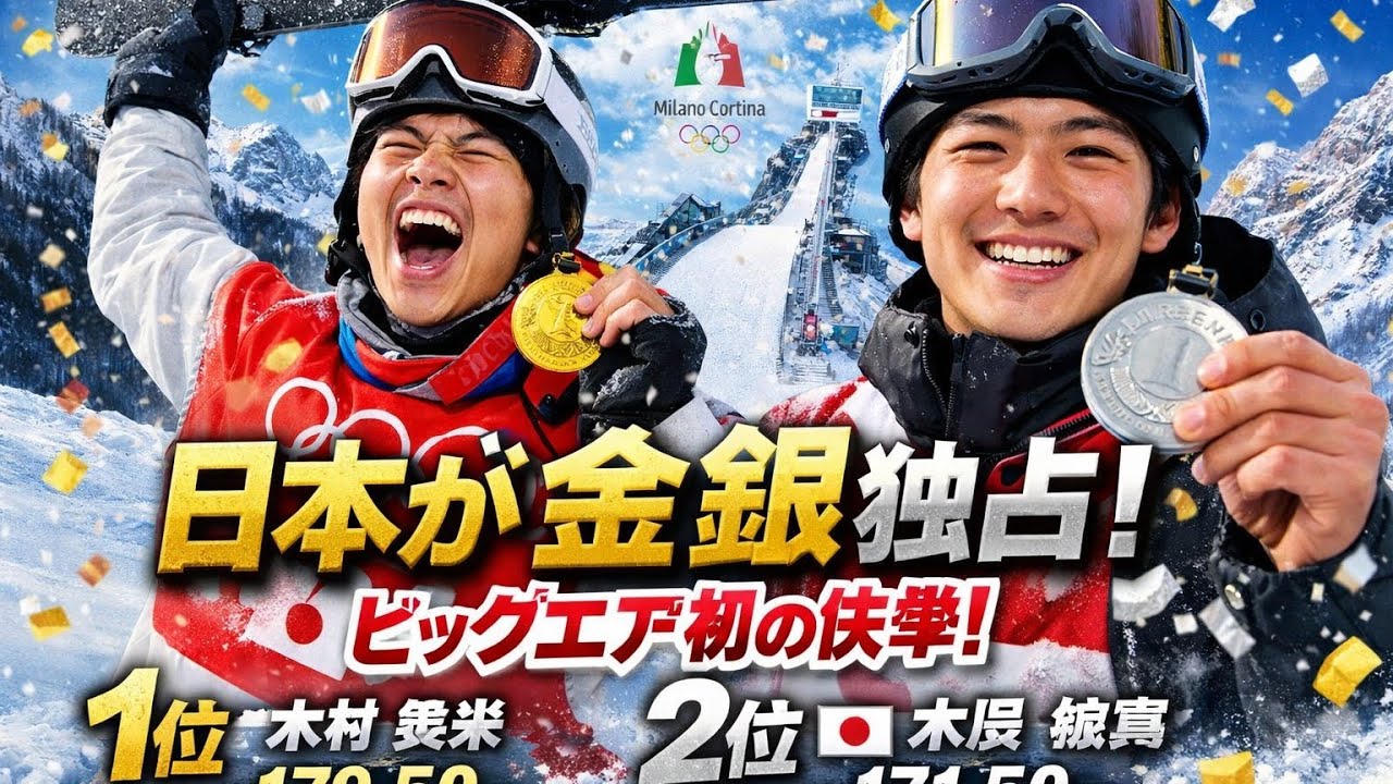 【ミラノ五輪…本音ダダ漏れ！】スノボ・ビッグエア、 日本勢ワンツーフィニッシュの歓喜に…米解説者が