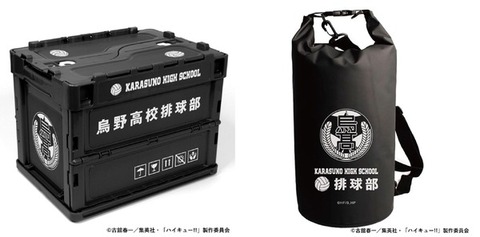 「ハイキュー!!」アウトドアや日常で大活躍！“烏野高校排球部”デザインのコンテナとドライバッグが登場「ヴィレッジヴァンガードオンラインにて取り扱いが開始」