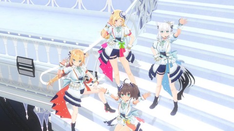 ホロライブ1期生の4人が可愛い「アキ・ローゼンタール 赤井はあと 白上フブキ 夏色まつり」