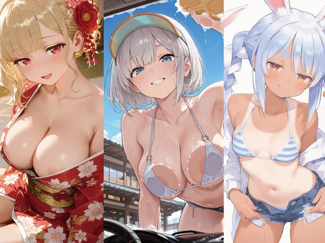 【AIイラスト】日焼けぺこら・白上フブキ・百鬼あやめ・才羽ミドリ・Xの気になるAI画像【2025/10/08】