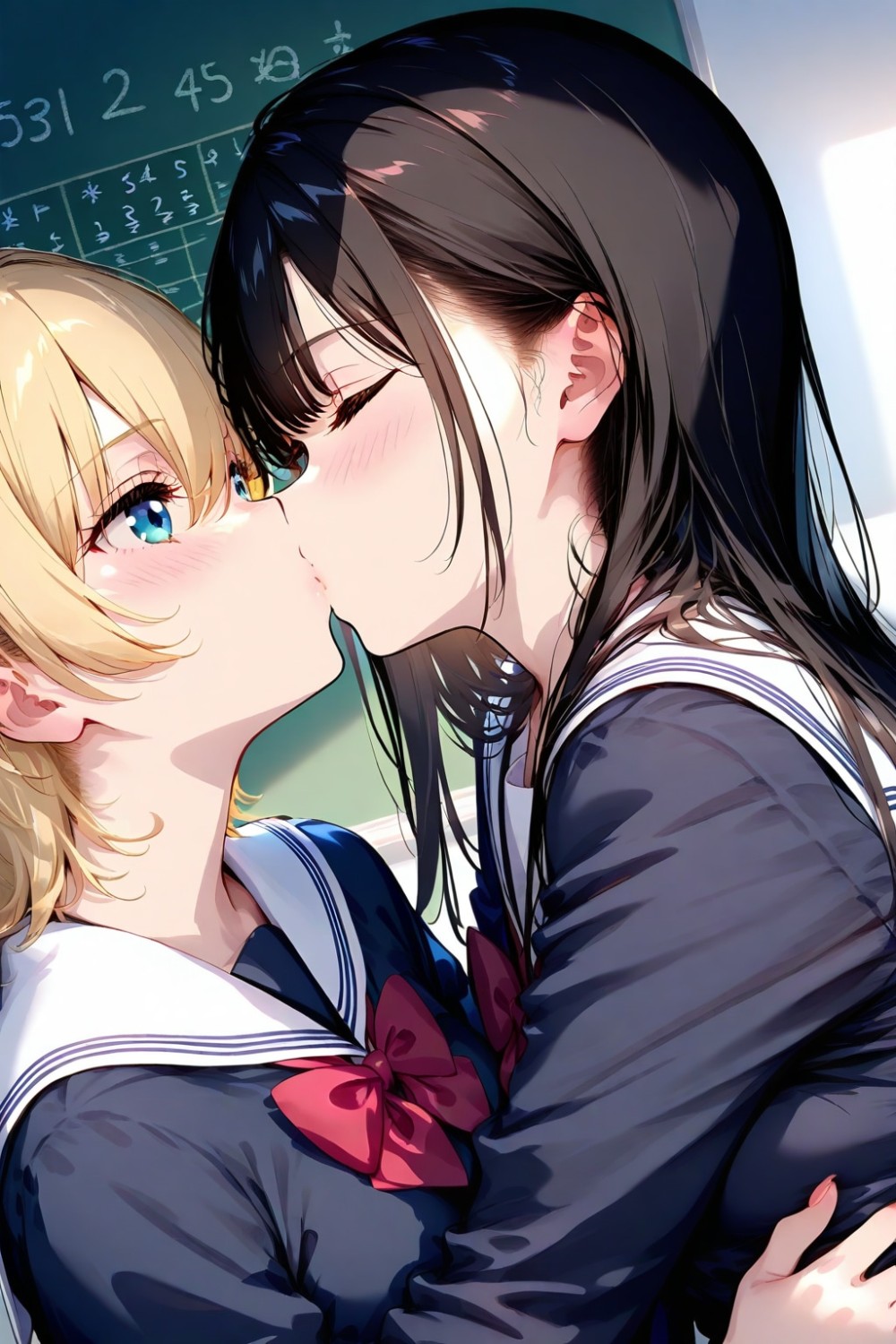【AIイラスト】百合キスをしている女の子のAI画像まとめ【アニメ調】