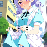 【エロ画像】水色ロールツインテールむっちり×野外露出_AI_アニメエロ画像