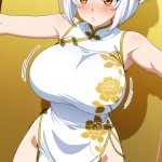 【エロ画像】白髪外ハネボブグラマラス×巨乳・爆乳_AI_アニメエロ画像