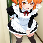 【エロ画像】オレンジツインテールむっちり×美少女エロ_AI_アニメエロ画像