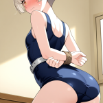 【エロ画像】プラチナショートむっちり悪魔×手縛り・拘束_AI_アニメエロ画像