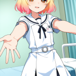 【エロ画像】ピンク髪サイドテール長身×ナース服_AI_アニメエロ画像