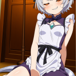 【エロ画像】グレー髪くせ毛ショート貧乳小柄×オナニー・自慰_AI_アニメエロ画像