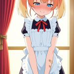 【エロ画像】オレンジツインテールむっちり×手縛り・拘束_AI_アニメエロ画像