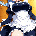 【エロ画像】青髪ツインおさげ巨乳×アヘ顔・イキ顔_AI_アニメエロ画像