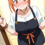 【エロ画像】オレンジお団子ヘアむっちり×手縛り・拘束_AI_アニメエロ画像