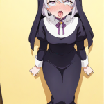 【エロ画像】白髪ショート巨乳天使×アヘ顔・イキ顔_AI_アニメエロ画像