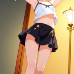 【エロ画像】金髪ショート貧乳華奢×貧乳・微乳_AI_アニメエロ画像