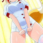 【エロ画像】赤髪お団子むっちりナース×潮吹き_AI_アニメエロ画像