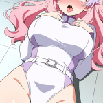 【エロ画像】ピンク髪ハーフアップ巨乳むっち×アヘ顔・イキ顔_AI_アニメエロ画像