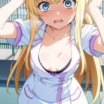 【エロ画像】金髪ロング細身ナース×美少女エロ_AI_アニメエロ画像