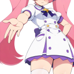 【エロ画像】ピンク髪ツインテール筋肉質×ナース服_AI_アニメエロ画像
