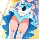 【エロ画像】水色アップむっちり小柄×くぱぁ・大開脚_AI_アニメエロ画像