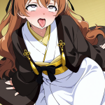 【エロ画像】茶髪ウェーブロング細身×アヘ顔・イキ顔_AI_アニメエロ画像