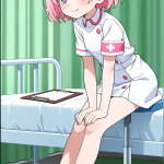 【エロ画像】ピンク髪アップロリ体型×ナース服_AI_アニメエロ画像