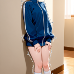 【エロ画像】黒青グラデーションボブむっちり×アヘ顔・イキ顔_AI_アニメエロ画像