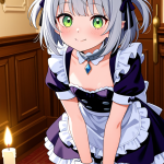 【エロ画像】グレーボブロリ悪魔×メイド服_AI_アニメエロ画像