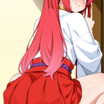 【エロ画像】グラデーション金ピンクセミロン×バック・後背位_AI_アニメエロ画像