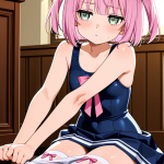 【エロ画像】マゼンタボブむっちり小柄×ニーソ・絶対領域_AI_アニメエロ画像