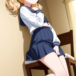 【エロ画像】金髪ツインテールむっちり小柄×オナニー・自慰_AI_アニメエロ画像