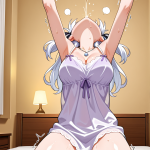 【エロ画像】白髪内巻きセミロング巨乳×潮吹き_AI_アニメエロ画像