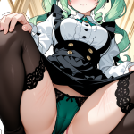 【エロ画像】白髪ツインテール巨乳×バイブ責め_AI_アニメエロ画像