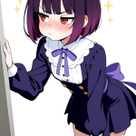 【エロ画像】紫髪ボブむっちり×貧乳・微乳_AI_アニメエロ画像
