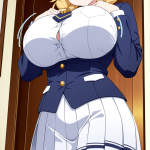 【エロ画像】金髪ツインおさげ巨乳×巨乳・爆乳_AI_アニメエロ画像