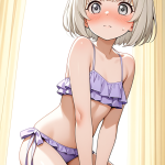 【エロ画像】プラチナ髪外ハネショートロリ×手縛り・拘束_AI_アニメエロ画像