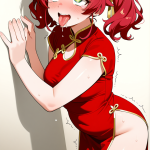 【エロ画像】赤髪ツインテールむっちり×アヘ顔・イキ顔_AI_アニメエロ画像